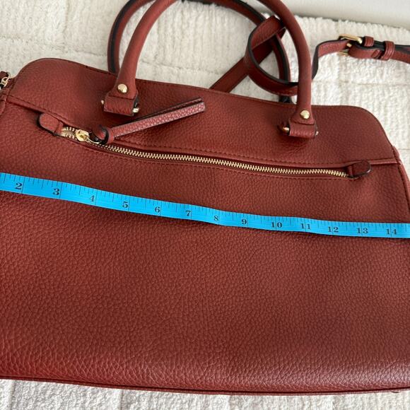 Urban Expressions Brown Large Crossbody Shoulder Satchel Handbag Purse - Picture 9 of 16